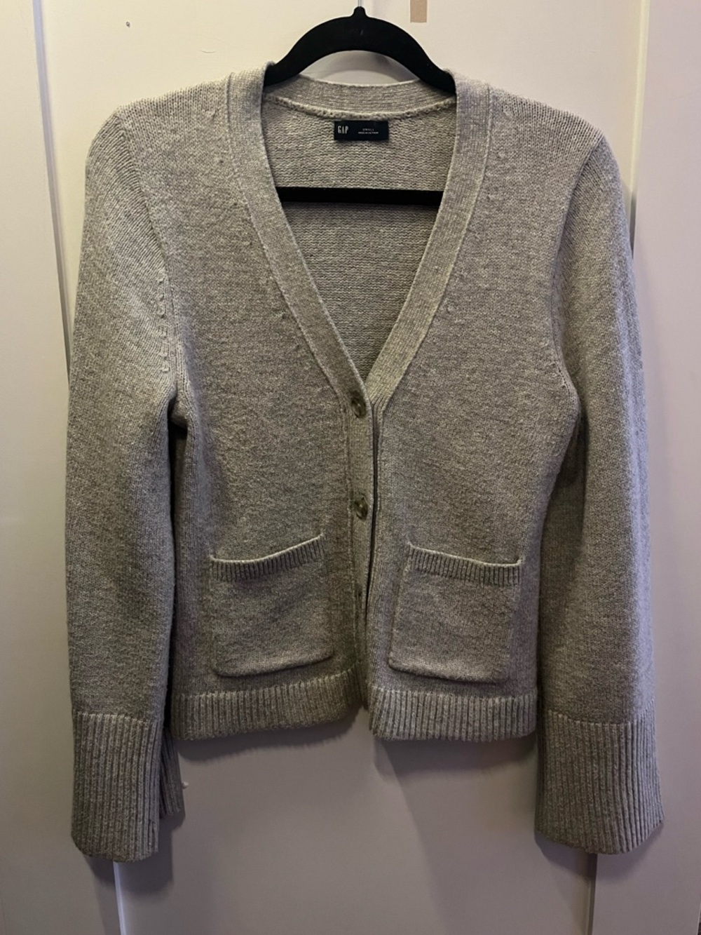 Gap CashSoft Pocket Cardigan Size Small Light Heather Grey